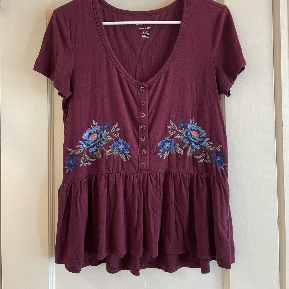 American Eagle peplum top